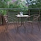 Flash Furniture Lila 23.5in Square Glass Top Metal Table with 2 Bronze Aluminum Slat Stack Chairs TLH-0731SQ-017CBZ2-GG - alternate 4